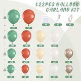Fall Balloon Garland Arch Kit Burnt Orange Sage Green White Nude Gold Balloons for Party