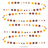 46Ft Fall Party Decorations Polka Dots Garlands Orange Yellow Burgundy Brown Hanging Paper Circle Dots Streamer For Birthday Wedding Baby Shower Fall Autumn Thanksgiving Harvest Party Decor Supplies