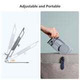 Fast Wireless Charger - Metal Foldable And Adjustable Wireless Charging Stand For Iphone 16 15 14 13 12, Samsung Galaxy S25 S24 S23 S22 S21 Ultra/Plus And Android Phones, Space Grey