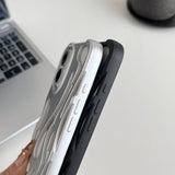 Heat Dissipation For Iphone Case, Solid Color Hollow Flame Matte Soft Phone Case (Silver,For Iphone 16 Pro Max)