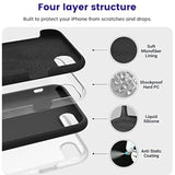 Case For Iphone Se 3/2 (2022/2020 Edition), Iphone 8 And Iphone 7, 4.7-Inch, Silicone Shockproof Slim Thin Cover (Black)