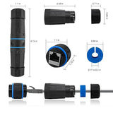Waterproof Rj45 Coupler, Shielded Female To Female Waterproof Ethernet Coupler