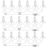 3 Pack Accessory Cord With 6 Led Bulbs, 11.5 Ft Christmas Village Light With On/Off Switch Plugs And Spare Fuse For Hall