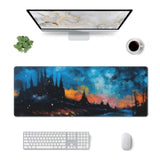 Gaming Mouse Pad, Large Non-Slip Rubber Base Mousepad, Castle Large Mouse Pad, Keyboard Mouse Mat, Desk Pad With Stitched Edges, 31.5X11.8Inch, Castle In The Night