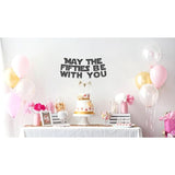 Happy 50Th Birthday And Anniversary Party Black Glitter Banner.