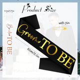 2 Pcs Bride To Be And Groom To Be Sash With Foil, Rose Gold Bachelorette & Gold Bachelor Sash For Bridal Shower Wedding Hen Party Decorations Engagement Gifts (White And Black)