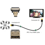 Cyfpv Micro Hdmi To Hdmi Female Extension Fpc Flat Cable 1080P For Fpv Hdtv Mu