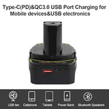 2 Pack Dm18Rl Battery Adapter Converter With Usb Socket & Type-C Compatible For Dewalt 20V & Milwaukee M18 Li-Ion Battery Convert To Ryobi 18V P108 Abp1801 Battery