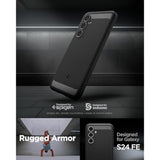 Spigen Rugged Armor Designed for Galaxy S24 FE Case (2024) - Matte Black