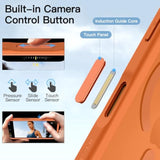 JETech Case for iPhone 17 Pro Max 6.9-Inch with Built-in Tempered Glass Screen Protector and Camera Control Button, Compatible with MagSafe, 360 Degree Full Body Cover (Orange)