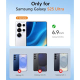 For Samsung Galaxy S25-Ultra Case: Magnetic Translucent Matte Phone Cover With Kickstand Military Grade Shockproof Protective Drop Protection Stand Phonecase Slim Rugged - 6.9 Inch (Black)