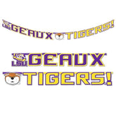 Havercamp Lsu Geaux Tigers Banner 11.5 Ft Long Ideal Lsu Decorations for Party Tailgate Party Supplies Graduation Game Day (by Havercamp)