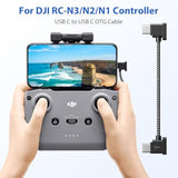 Usb C To Usb C Cable 1Ft For Dji Mavic 3 4 Pro Mini 4K 2 3 Pro Air 3 2 2S Remote Controller,30Cm Nylon Braided Rc-N1/N2/N3 Drone Controller Cable Connect For Iphone 16 17 Samsung S25 S24 Otg Data Cord