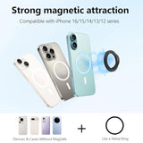 Magnetic Silicone Ring Grip Phone Holder, Rotating Finger Loop Ring Grip Holder, Soft And Portable, Strong Magnetic Attraction, Compatible With Magsafe Phone Case (Lilac)
