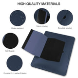 13 14 Inch Laptop Sleeve Case Compatible With Mac Book Pro 14 2021 Mac Book Air 13 M1 M2 2022-2018 Mac Book Pro 13 M2 2022-2016,Waterproof Leather With Adjustable Stand Sleeve Pouch,Blue