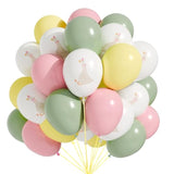 60pcs Pink Goose Balloon Set — 12" Pastel Balloons for Birthday & Baby Shower