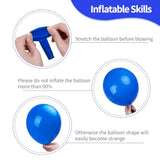 129pcs Dark Blue Balloons in Various Sizes for Garland Arch - Birthday, Baby Shower Decor