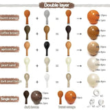 Burnt Orange Brown Balloon Arch Kit Tan White Dark Brown for Boho Birthday Baby Shower