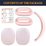 Protective Kit For Airpods Max, Headband Cover + Tpu Case Protector + Silicone Ear Pads Cover, Sweatproof Accessory, Easily Washable, Anti-Scratch (Pink)