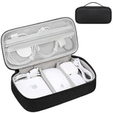 Electronic Organizer Travel Cable Organizer Bag Pouch Tech Electronic Accessories Carry Case Portable Double Layers Charger Case For Cable, Cords, Charger, Earphone, Power Bank, Black