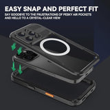 For Iphone 16 Pro Case Waterproof,With Magsafe Snowproof,Dustproof And Shockproof,Ip68 Certified Real 360 Full Body Protection Fully Sealed Underwater Cover For Iphone 16 Pro 6.3" Black