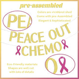 Peace Out Chemo Banner, Gold Glitter Cancer Survivor Party Decorations, Cancer Free, Chemotherapy, Chemo Finito Banner, Funny Battle Cancer Gift