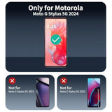 Privacy Screen Protector For Motorola Moto G Stylus 5G 2024/Moto G Stylus 5G 2025, Double Shatterproof Anti-Spy Tempered Glass Film, Impact- Private Protection, Anti-Scratch, 9H Hardness- 3 Pack