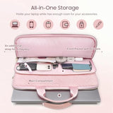 15.6 Inch Laptop Sleeve Compatible With Macbook Air Pro, 15.6 Inch Hp, Dell, Lenovo, Asus Notebook, Protective Laptop Carrying Case Bag With Handle, Pink