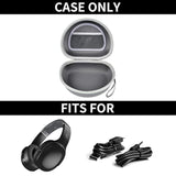 Headphone Case For Skullcandy Crusher/Hesh/Evo Wireless Over-Ear Bluetooth Earphones, For Beats Studio Pro/ 3/Solo 4/3/2 Headphones And More Noise Cancelling Foldable Headset - Hard Box Only - Grey