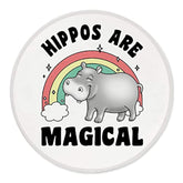 Hopes Are Hippos Mouse Pad 7.9 X 7.9 Inch,Cute Cartoon Wild Animal Hippo Rainbow Non-Slip Rubber Base Mousepads For Home Office College Dorm Desk Decor,Gifts For Hippo Lovers Girls