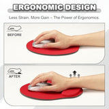 Ergonomic Mouse Pad, Gel Mouse Pad With Wrist Rest Support Memory Foam Computer Mat With Non-Slip Base For Office Computer Laptop Keyboard Home Cafe, White/Blue
