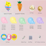 Easter Balloon Garland Arch Kit, Pastel Balloon Arch Macaron Balloons With Chicken Egg Carrot Foil Balloons For Happy Easter Party Birthday Party Supplies Baby Shower Decorations