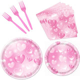 Y2K 2000s Party Decorations 96PCS Plates Napkins Forks Set