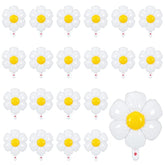 21 Pcs White Daisy Flower Balloons Groovy Retro Boho Party Decorations