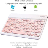 Ultra Slim Mini Wireless Bluetooth Keyboard Compatible With Kindle Fire Hd 10/8/Fire Max 11/Ipad 10.2"/Ipad Air/Ipad Pro,Iphone And Other Devices Including Ios/Android/Windows,Pink