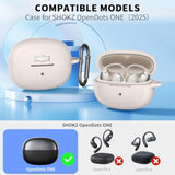 SHOKZ OpenDots ONE/OpenDots 2 Case, Soft Silicone Shockproof Protective Case Cover Compatible with SHOKZ OpenDots ONE & Two Earbuds Accessories with Cleaning Kit & Keychain