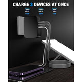 178W Starlink Mini Fast Charging Station, 3-Port Foldable Usb-C Power Adapter For Starlink Mini With 7.8 Inches Type-C Adapter And 6.5Ft Dc Power Cable