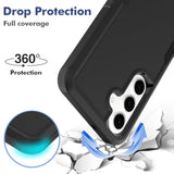 Samsung Galaxy S25 FE Heavy Duty Dual Layer Protective Case with HD Screen Protector - Military Grade Bumper for Samsung Galaxy S25 FE, Black