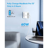 Usb C Charger, 68W 2 Port Gan Pd& Qc Usb-C Power Adapter, 60W Usb C Wall Charger For Macbook Pro, Ipad Pro Charger Block, 18W Usb A Fast Charger For Iphone 12 Pro Max/ 11 Pro Max/Ipad Air