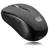 ADESSO iMouse S80 2.4Ghz Fabric Wireless Red Fabric Mini Optical Mouse, 5-Button (Black)