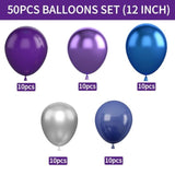 50PCS Purple and Blue Balloons Set, Space Theme Balloons for Birthday & Baby Shower