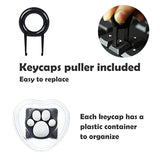 2 Pack Keyboard Keycaps Metal And Rubber Keycaps Grey Keycaps Cute Cat Paw Key