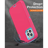 For Iphone 11 Pro Max Case - Military Grade Drop Protection With 2 Tempered Glass Screen Protectors (Pink Blue)