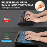 Large Print Backlit Keyboard, Wired Usb Lighted Computer Keyboards With 7-Colo