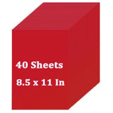 40 Sheets Red Cardstock 8.5 X 11 Inches, 200Gsm Thick Card For Christmas Valentines Day, Mother'S Day Invitations, Menus, Wedding, Halloween, Diy Cards Making, Stationary Printing