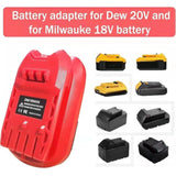DM18MAN Battery Adapter for Craftsman 20V, Converts Dewalt 20V & Milwaukee 18V