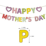 DOCIDAY Happy Mother’s Day Banner We Love Mom Day Garland Thank You Mom Tea Party Decorations