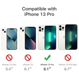 JETech 5 in 1 Case for iPhone 13 Pro 6.1-Inch, with 2-Pack Screen Protector and 2-Pack Camera Lens Protector, Non-Yellowing Shockproof Phone Cover, Full Coverage Tempered Glass Film (Clear)