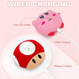 2 Pack Cute Case For Airpods 4Th Generation Case, Anime Funny Soft Silicone Cover With Cleaning Kit & Keychain, Shockproof Protective Cover For Kids Women, For Apple Airpods 4 2024, Pink & Red