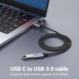 Usb Female To Usbc Male Cable Adapter(2M/6.6 Ft),Usb Female To Usb-C Cable,Typec To Usb3.0 Adapter,Usba To Usbc Male For Phone/Laptop/Tablet/Switch Usbc Device
